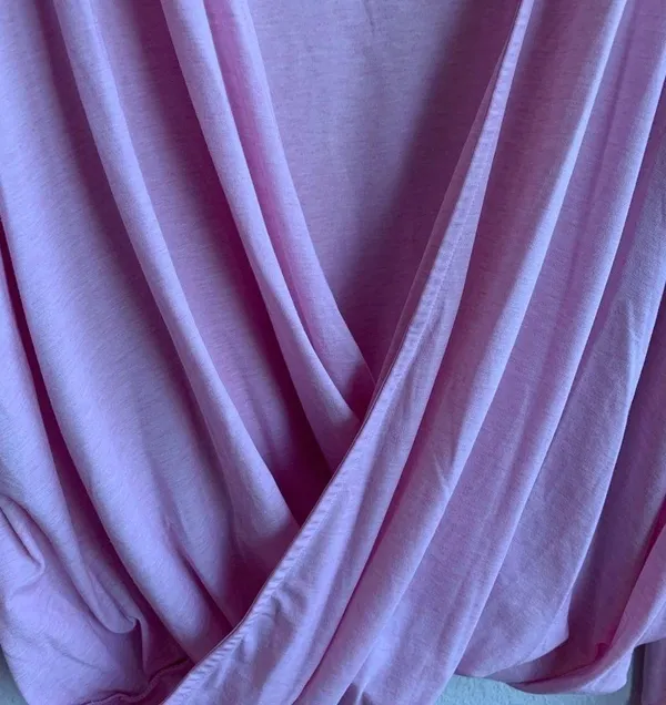 Gap Fit Pink Drape Back Long Sleeve L - Image 4