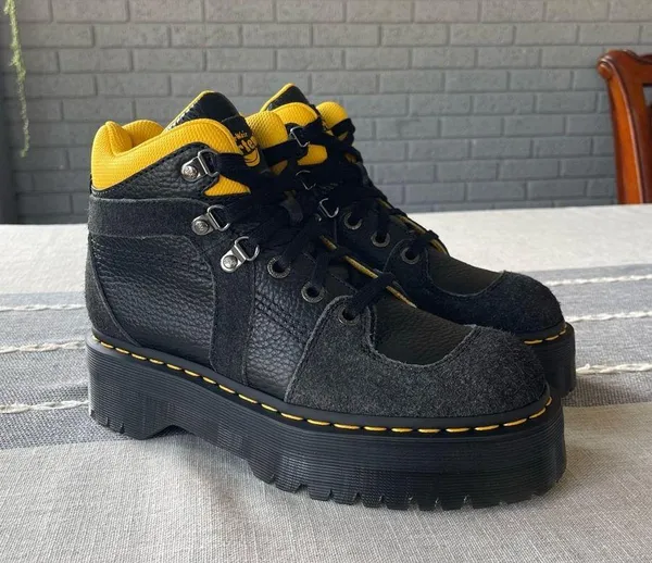 NEW Dr. Martens Zuma Hiker Quad Platform Boots Black Women’s Size 8 - Image 3