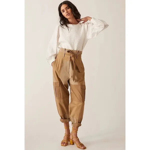 Anthropologie‎ Porridge white texture long sleeve sweatshirt blouse women medium - Image 3