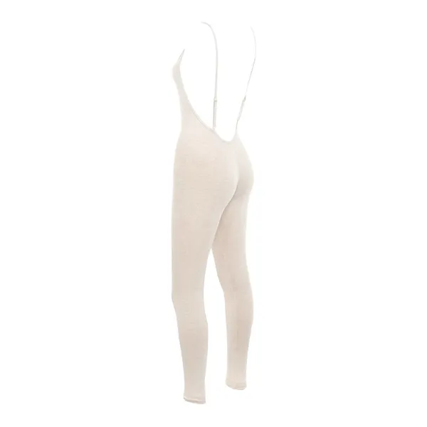 HOUSE OF CB Zahara Milk Marl Summer Lounge Beige Oatmeal Onesie Jumpsuit - Image 6