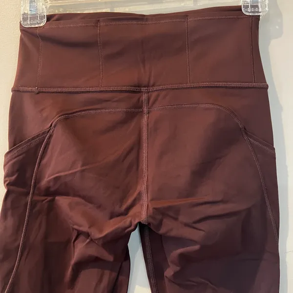 Lululemon Fast and Free High-Rise Tight 28" Non-Reflective Suede Brown Leggings - Image 3