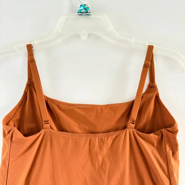 SKIMS‎ Fits Everybody Cami Bodysuit Burnt Orange Square Neck Size Medium - Image 4