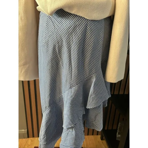 A new day asymmetric blue stripe skirt size 4 - Image 3