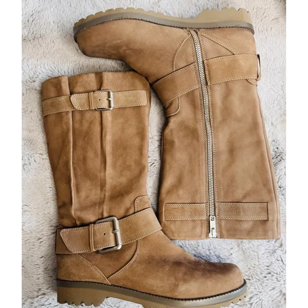 Gentle‎ Souls by Kenneth Cole Women's Buckled Up Moto Boot Size 7M Tan Brown - Image 2