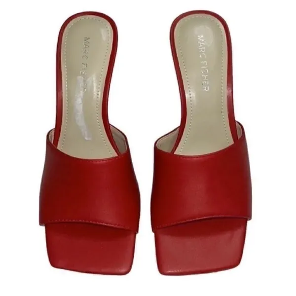 Marc Fisher Red Slide Heels (Size 6.5M) - Image 2