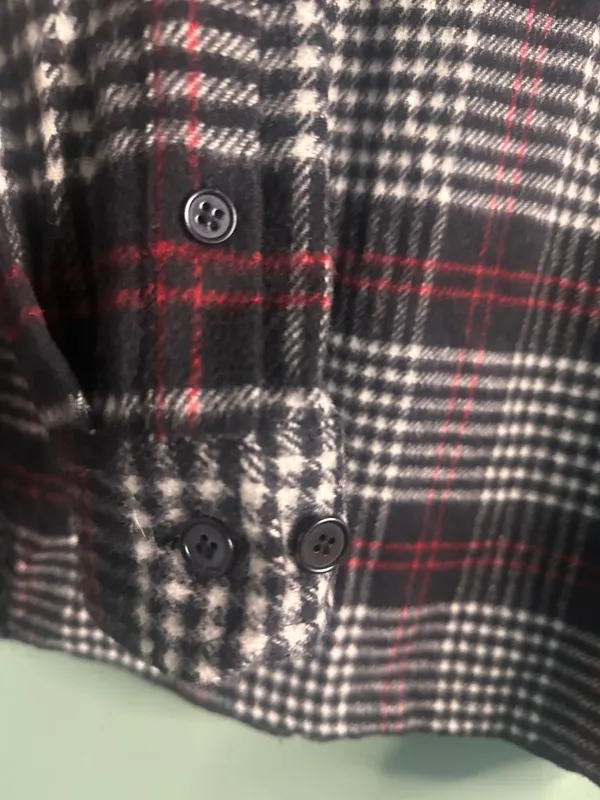Jones New York Country 14 Wool Plaid Jacket Shacket Red Black Preppy Classic - Image 6