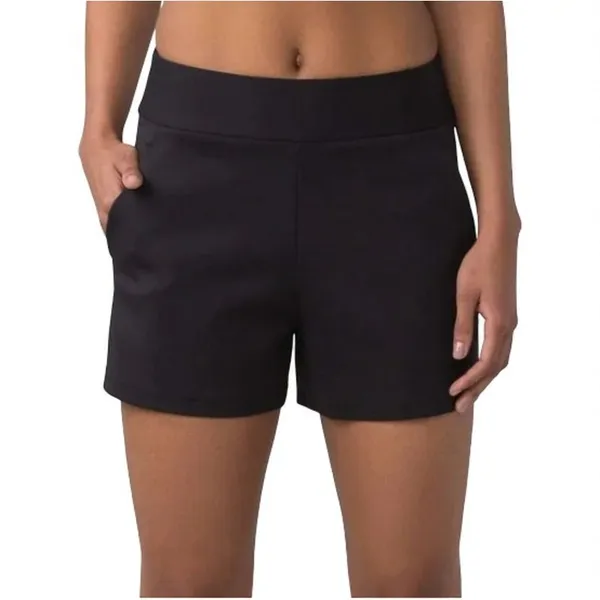 LULULEMON Shaped Away From The Body Solid Short 3" Women Sz 4 Black Athletic - Image 2