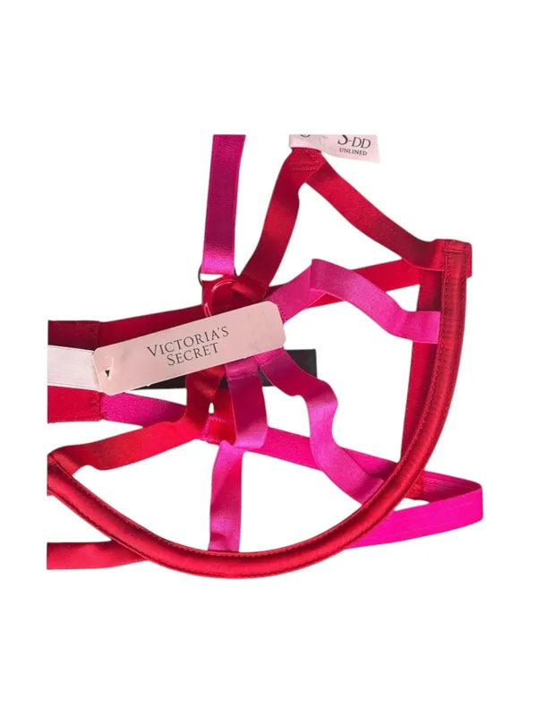 new Victoria's Secret ❤︎︎ Open Cup Strappy Demi Bra ❤︎︎ Pink Red ❤︎︎ Small DD - Image 9
