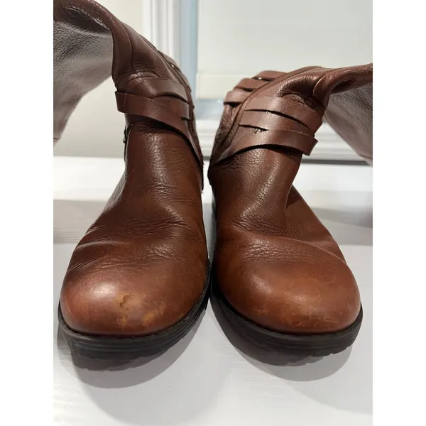 Lauren Ralph Lauren Sonya Cognac Brown‎ Leather Riding Boots Women 6B 802143440 - Image 7