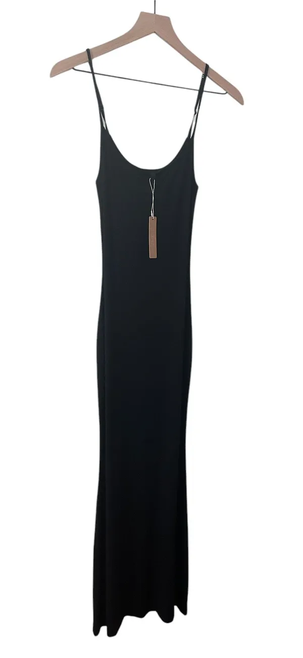 SKIMS Soft Lounge Long Slip Dress Black Size Large NWT Authentic - Image 4