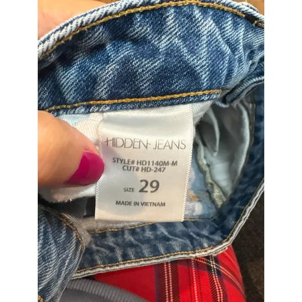 Hidden Jeans raw hem light wash jeans - Image 4