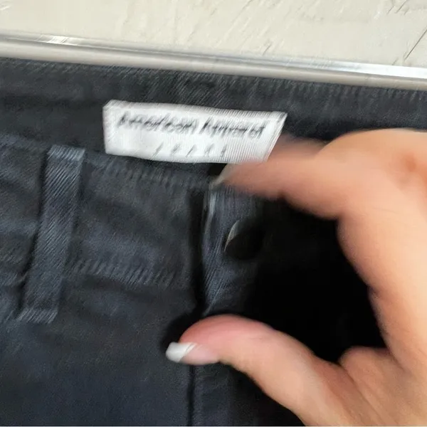 American Apparel Made in the USA Black High‎ Rise Skinny Denim Jeans - Image 5