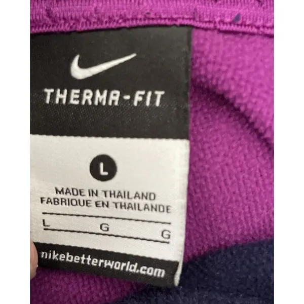 Nike Therma-Fit Womens L Hoodie Pullover Blue Purple Casual Comfort‎ - Image 3