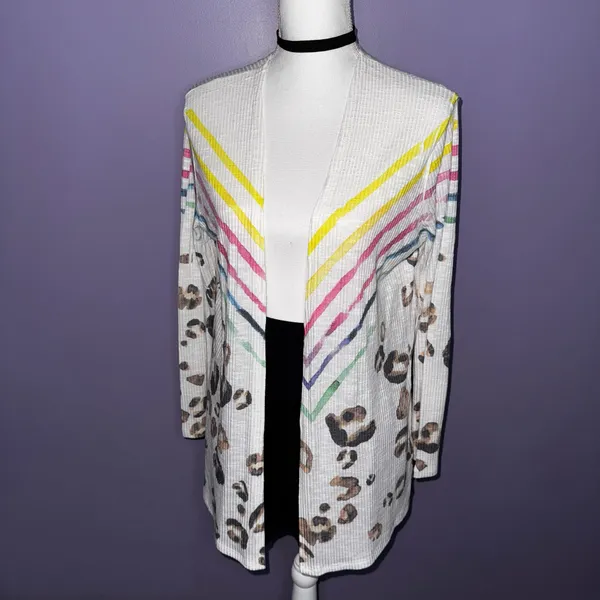 Phil Love Boutique Leopard Print Multicolor Cardigan - Image 5