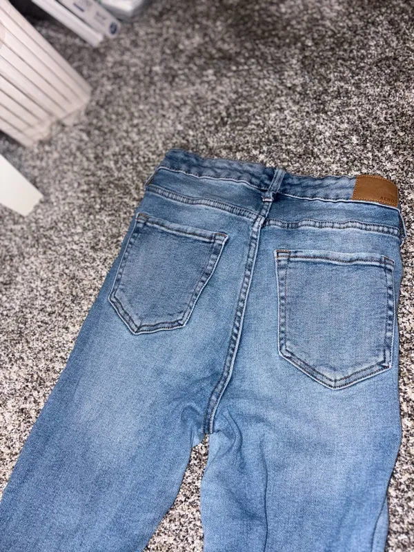 Aeropostale Women's Super High-Rise Distressed Skinny Jeans - Light Blue - Image 7