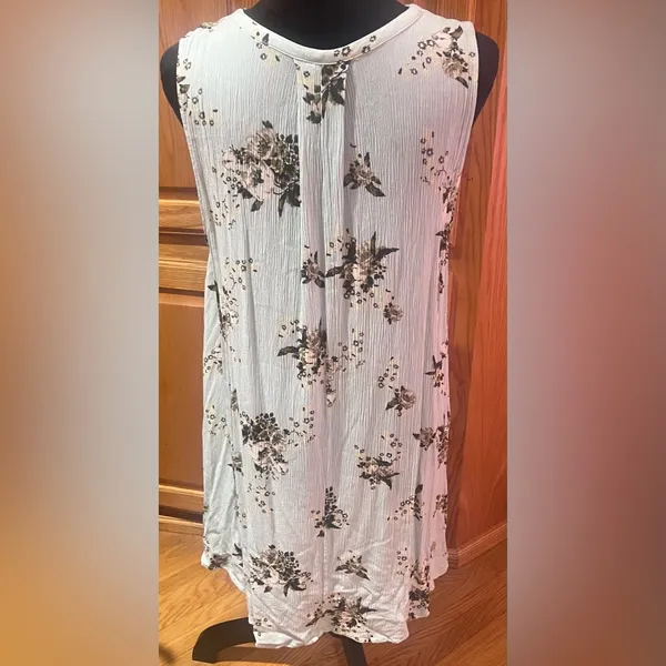 Free People Snap Out of It Tree Swing Tunic Mini Dress Faded Floral‎ Size Medium - Image 10