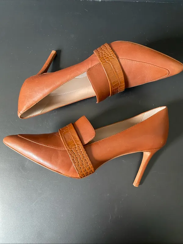 Banana Republic Leather Madison 12 Hour Loafer Pumps Tan Size 10 - Image 6