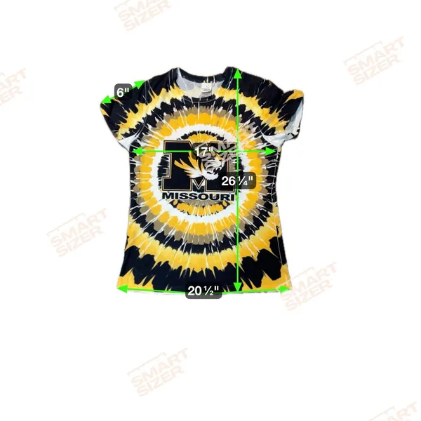 Creative Apparel Concepts Women’s Missouri Tigers Tie-Dye Mizzou‎ Large Blk/Gold - Image 6
