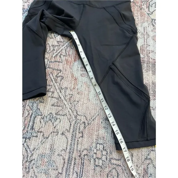 Lululemon Cool To Street Crop Mesh Leggings Black Cropped Active Tights Size 8 - Image 9