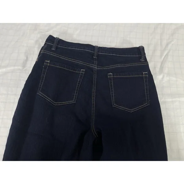 Gloria Vanderbilt Women’s Dark Wash Blue Denim Straight Leg Mid Rise Jeans 10 - Image 10