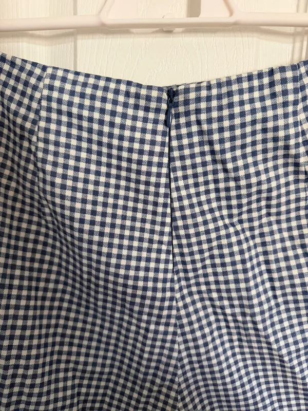 Lulus Blue Gingham Trousers - Image 4