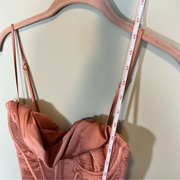 House of CB Myrna Rose Pink Satin Corset Midi Dress‎ XS NWT - Image 13