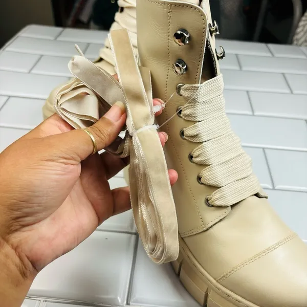 ALOHAS Can Can Leather Lace up Boot in Beige EU 36/US 6‎ - Image 10