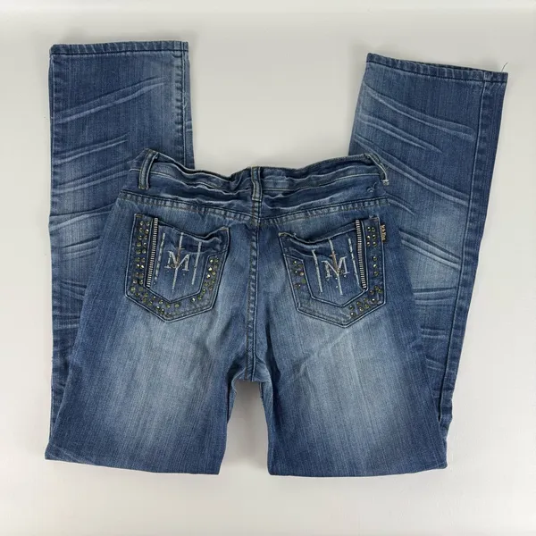 True Religion Y2K Denim Jeans with Gold Accents - Image 6