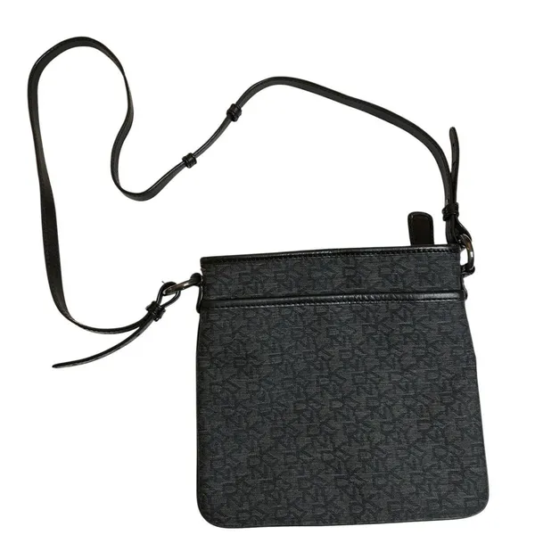 DKNY Monogram Crossbody 90s Town & Country Messenger Shoulder Bag Vintage Small - Image 2