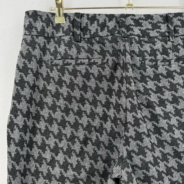 New York & Company 7th Avenue Houndstooth Pants 12 Straight Leg Stretch Preppy - Image 4