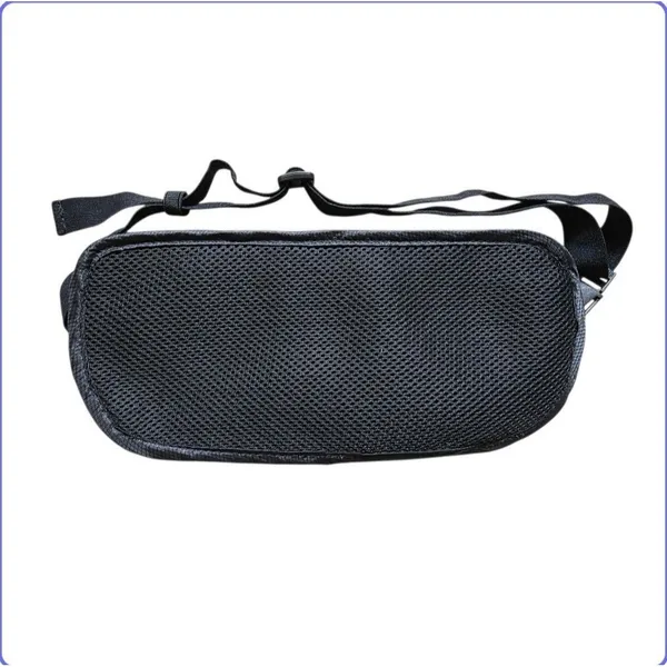 Travel Money Belt Waist Bag Fanny Pack Hidden Wallet Black 2-pocket Zip Adjust - Image 2