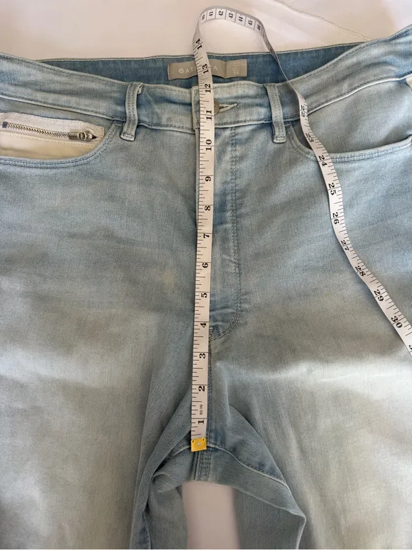 Athleta Sculpt Tek Straight Tuxedo Stripe Jeans Size 16 - Image 10
