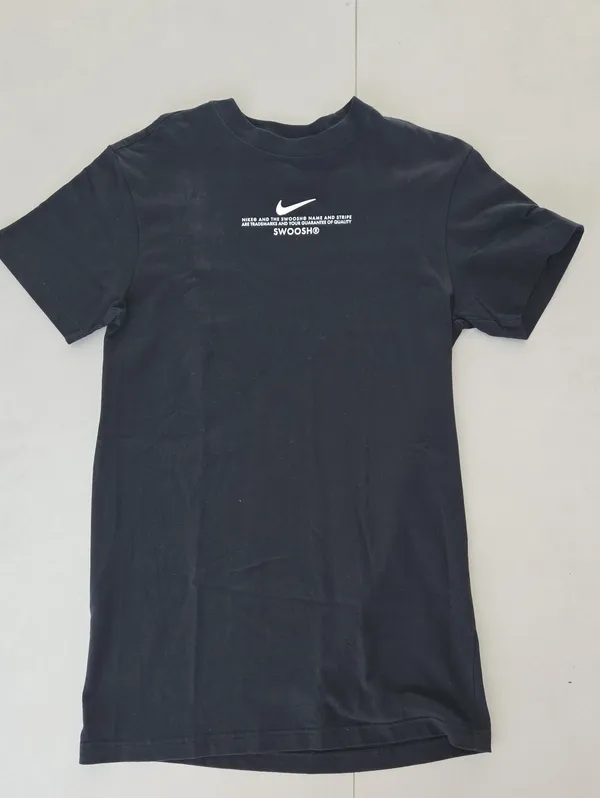 Nike BlackSportwear Swoosh Crewneck Dress with White Swoosh Text Size S - Image 3