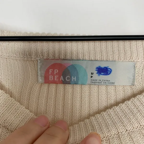 Free People FP Beach Women's Brig Tie-Front Pullover Tunic Sweater Size Small - Image 9