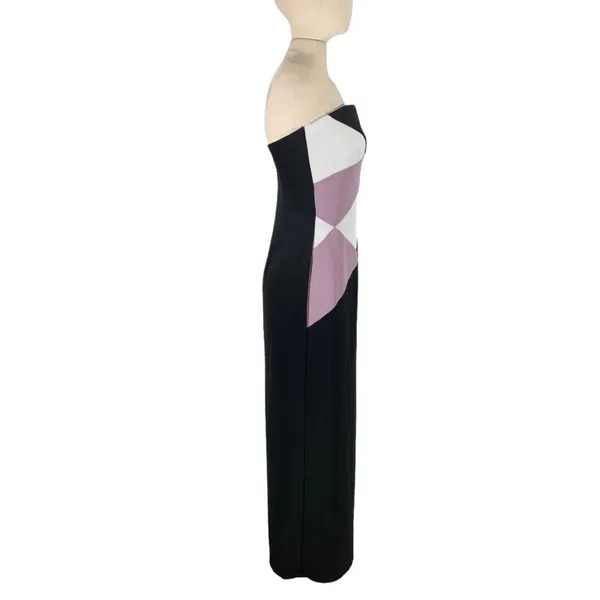Vintage Jessica McClintock Y2k 90s Strapless Maxi Dress Size Medium - Image 3