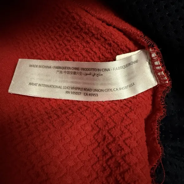 Ariat Team Women's Size XS Jacket Blue‎ & Red Softshell Full-Zip Ariat Spell Out - Image 10