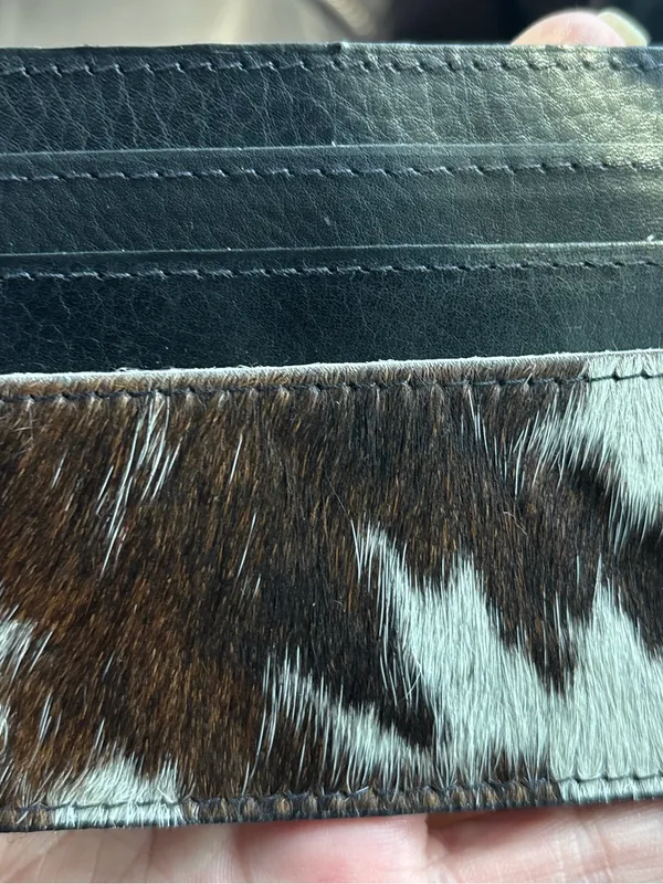Trinity Ranch Montana West Hair-On Cowhide Backpack Purse + Card Holder RARE - Image 9