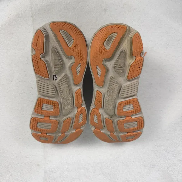 Hoka‎ Bondi 7 Running Shoes Womens 8.5 UK 7 Cushioned Road Sneakers Grey Orange - Image 9