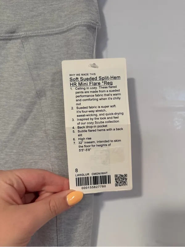 Lululemon soft suede split hem‎ flare leggings in grey - Image 2