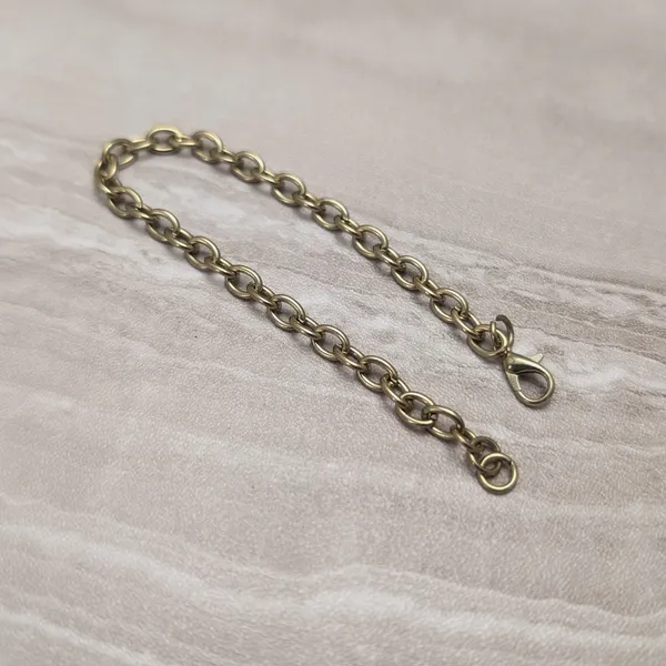 Vintage Gold Tone Chain Bracelet 7.5" - Image 5