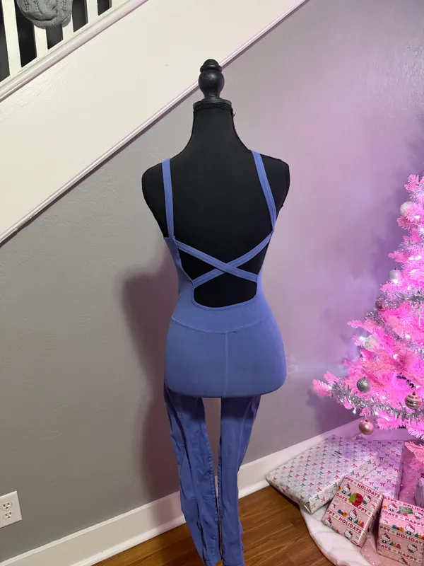 Free People Movement Good Karma Onesie Jumpsuit Periwinkle Blue Size XS/S. - Image 7