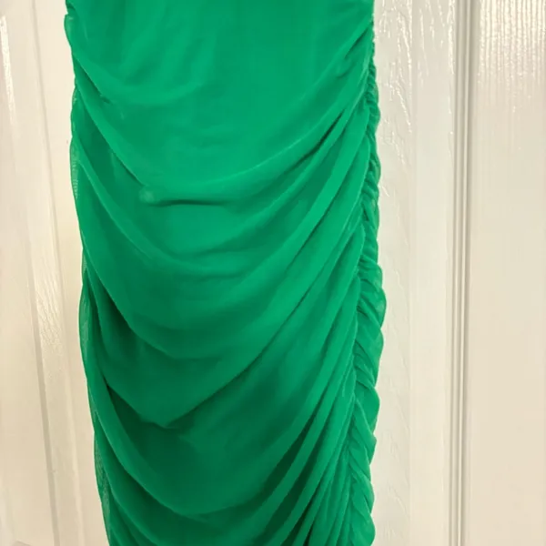 Green Ruched Maxi Bodycon Dress NWOT - Image 4