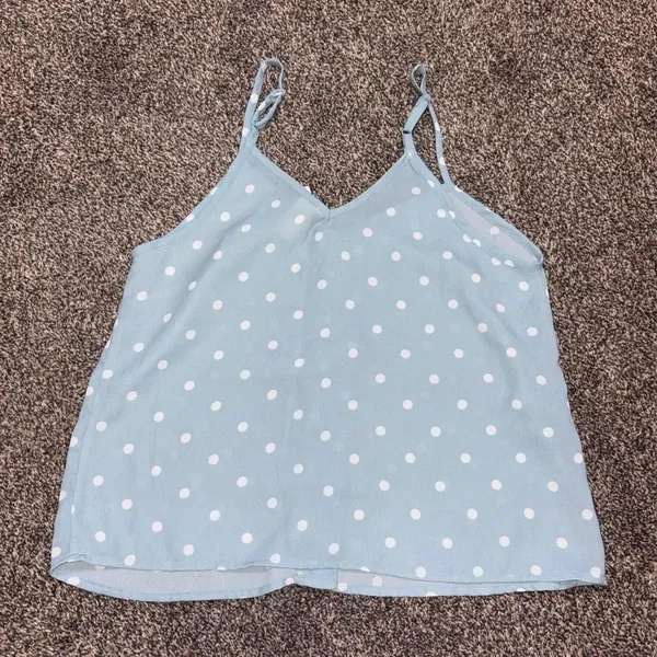 Japna Blue/white dotted tank Small - Image 3