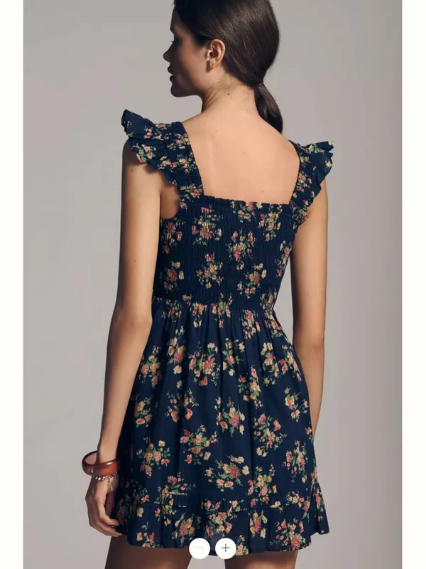 Anthropologie The Peregrine Square-Neck Mini Dress - Image 3
