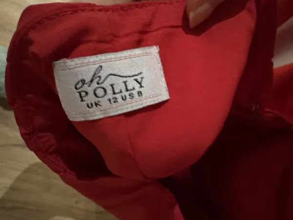 Oh Polly Leotine mini Cherry Red Dress - Image 4