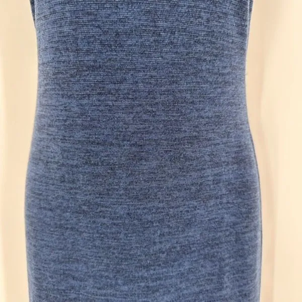 NWT Abercrombie & Fitch MIDI dress blue Heathered open back cut out‎ size small - Image 4
