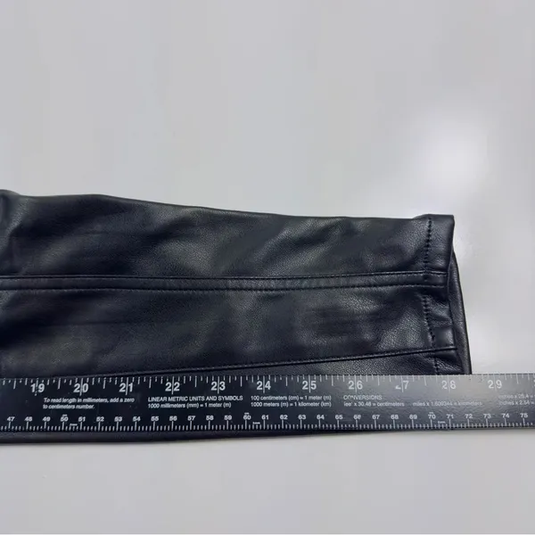 Express Super High‎ Waisted Faux Leather Moto Skinny Pants Size 0R - Image 11