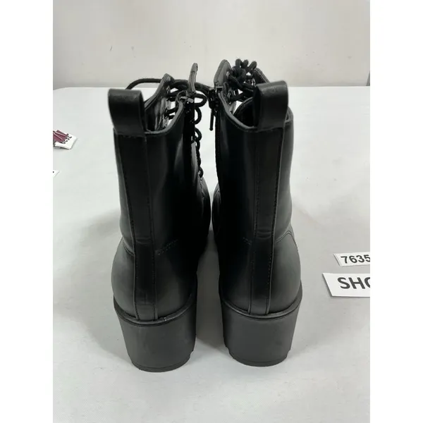 Womans Excellent Condition Soda Chunky Platform Combat Boots 8 Black Lug Heel - Image 4