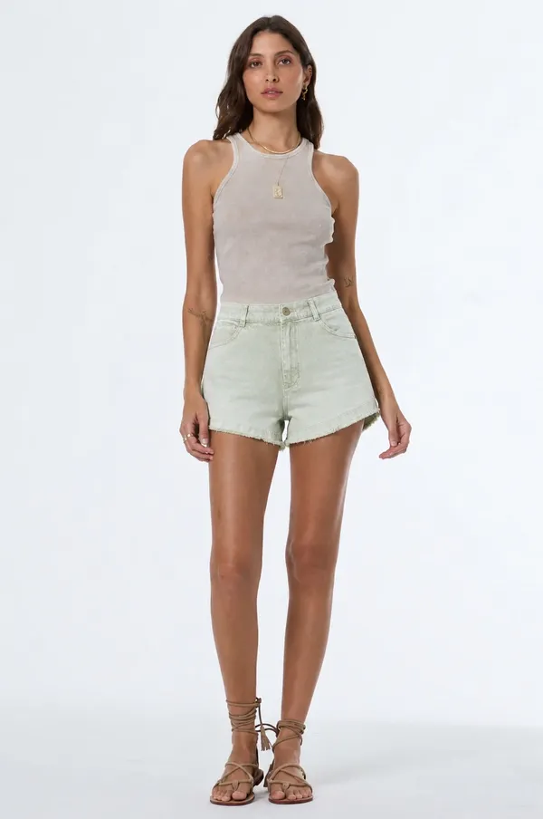High-Rise Denim Shorts - Image 4