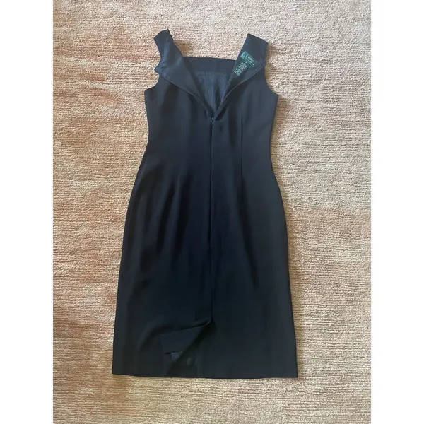 Lauren Ralph Lauren Black Sleeveless Sheath Dress 4 Classic Little Black Dress - Image 7